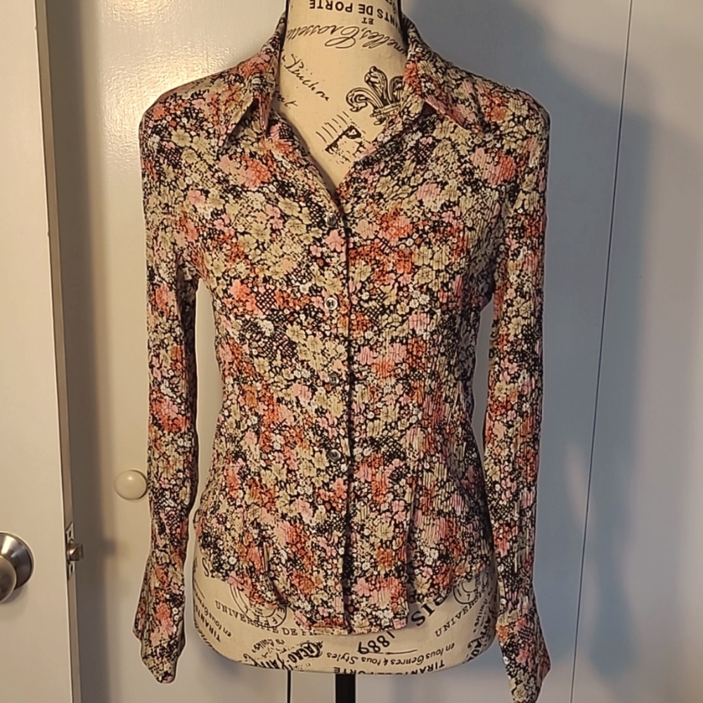 Alfani 100% Silk Fitted Shirt